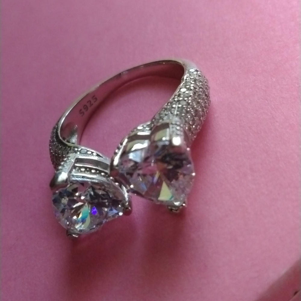 Sterling Silver hearts ring